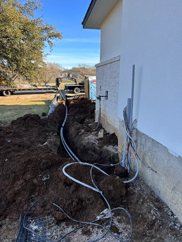 Underground utility excavation and backfill project